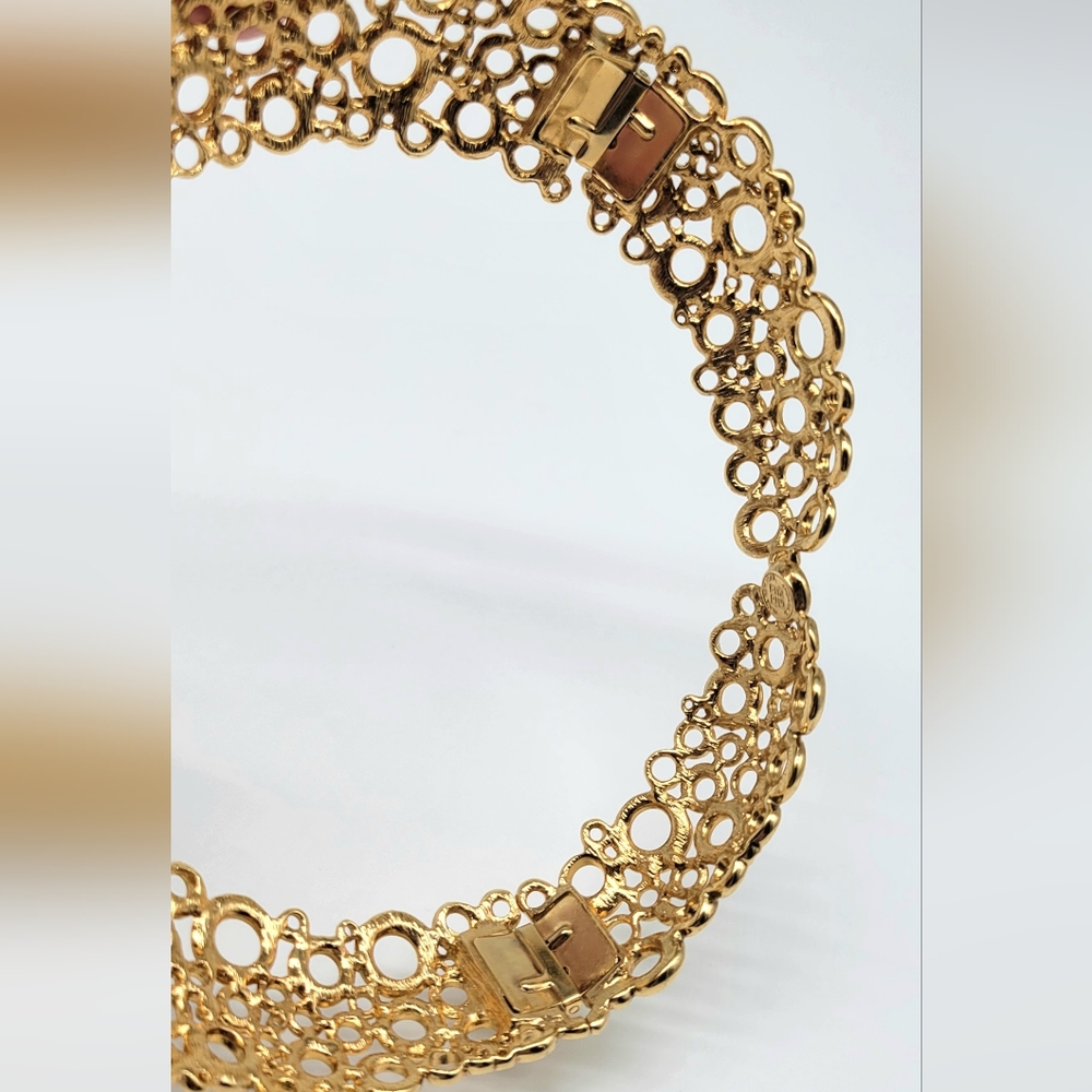 Vintage Givenchy RARE Geometric Circle Bubble Choker Hinged Statement Collar - Picture 10 of 12